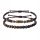  HERREN-PERLEN-ARMBAND TIGERAUGE 4 mm SET