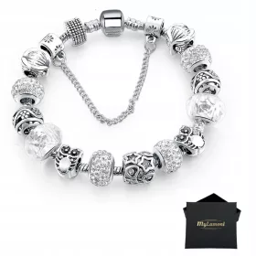  MODULARES SILBERARMBAND FÜR DAMEN MIT CHARMS 925