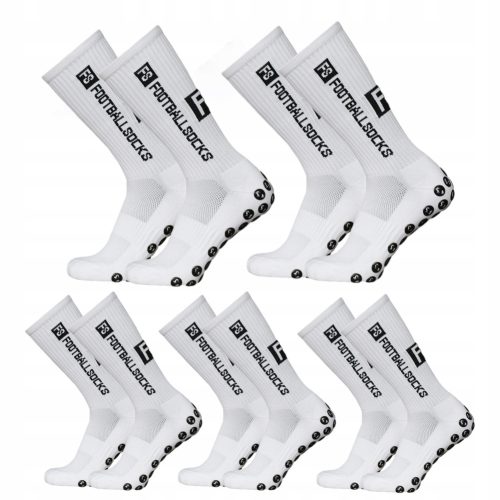  HERREN-SPORTSOCKEN, RUTSCHFESTE FUSSBALLSOCKEN, weiß, 5 STK.
