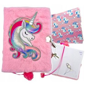  TAGEBUCH MIT VORHÄNGESCHLOSS FRAU 96 Seiten EINHORN