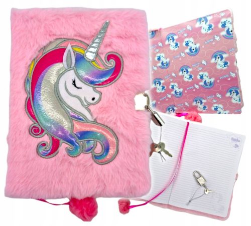  TAGEBUCH MIT VORHÄNGESCHLOSS FRAU 96 Seiten EINHORN