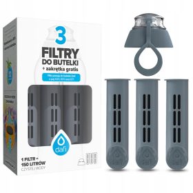  DAFI-Filter für SOLID- und SOFT-Flaschen, grau x3