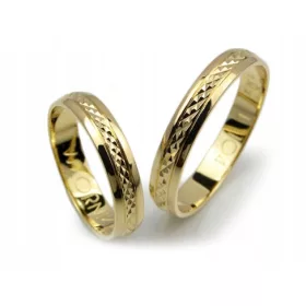    GOLDENE TRAURINGE GRIECHISCHES MUSTER 4 MM GELBGOLD 333 GOLDRUN
