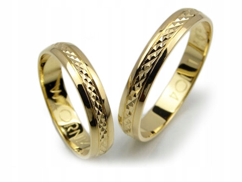  GOLDENE TRAURINGE GRIECHISCHES MUSTER 4 MM GELBGOLD 333 GOLDRUN