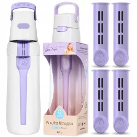    Dafi Solid Filterflasche 0,7 l lila + Dafi Solid und Soft Filtereinsatz 3 Stk.