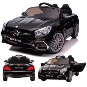   Batteriebetriebenes Auto Mercedes SL65 S Schwarzes Elektroauto für Kinder