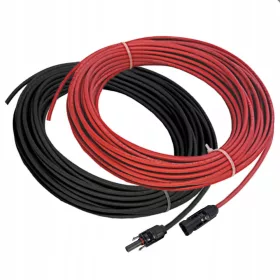 Set mit 2x10m 6mm2 Solarkabeln mit Enden