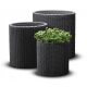 KOKISKA Blumentopf 43,7 cm x 43,7 x 44,3 cm Kunststoff schwarz