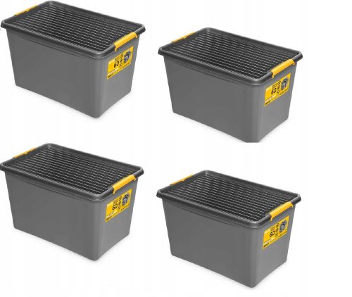 Boxen, Aufbewahrungsbehälter, Organizer Moxom OR-1732 Box mit Deckel, grau, 60 l