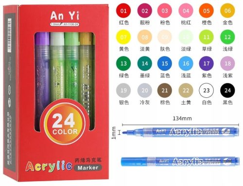  Marker, Marker, Marker, Acrylmarker, 12 Farben
