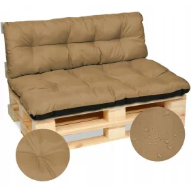  Auflagen für Palettenmöbel Bank 120x80+120x38 beige