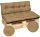  Auflagen für Palettenmöbel Bank 120x80+120x38 beige