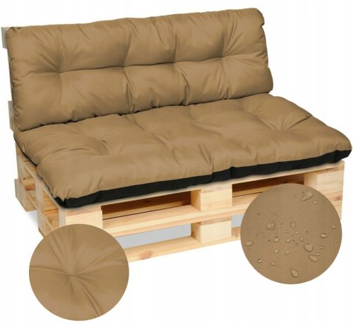  Auflagen für Palettenmöbel Bank 120x80+120x38 beige