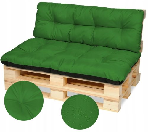  Auflagen für Palettenmöbel Bank 120x80+120x40 grün