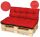  Palettenmöbel Auflagen Bank 120x80+120x40 rot
