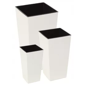    Blumentopf Lamela 25 cm x 25 x 46,5 cm Durchmesser 25 cm Kunststoff creme + 2 weitere Produkte