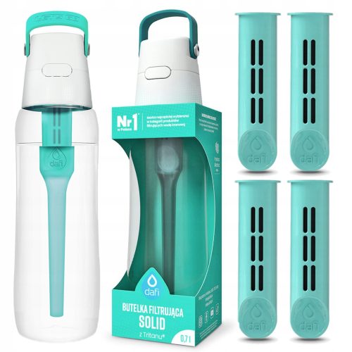  Dafi Tritan-Filterflasche 0,7 l, türkisfarbener Filter