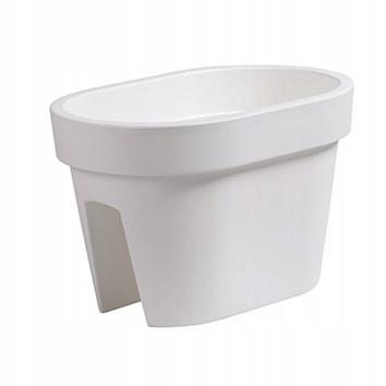  Prosperplast Blumentopf 39,6 cm x 26,6 x 25 cm Durchmesser 39,5 cm Kunststoff weiß