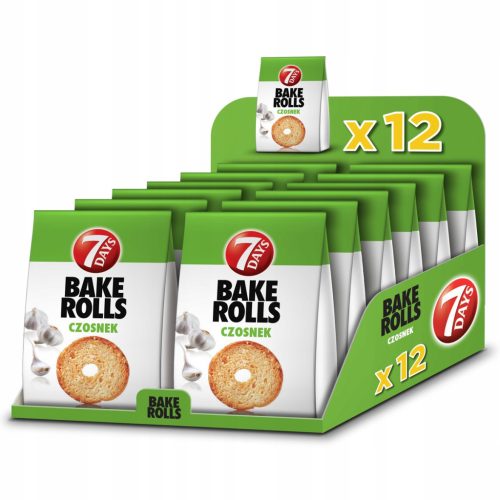 7 Days Bake Rolls Knoblauchgeschmack 12er Pack x 160g