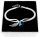  Eve blaues Herzarmband, 19 cm, Silber