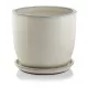  Polnix Blumentopf 20 cm x 23 x 20 cm Durchmesser 23 cm Keramik creme