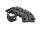 Griffe und Halterungen für Zäune, Tore und Türen Klammerheft, Abstandhalterdurchmesser 4mm, SCHWARZ, 100 Stk
