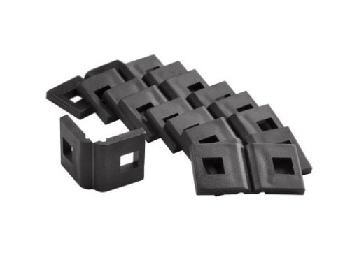 Griffe und Halterungen für Zäune, Tore und Türen Klammerheft, Abstandhalterdurchmesser 4mm, SCHWARZ, 100 Stk