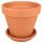  Degrea Blumentopf 23,3 cm x 23,3 x 20,7 cm Durchmesser 23 cm Naturkeramik, Terrakotta + Degrea Blumentopfständer 21 cm Keramik