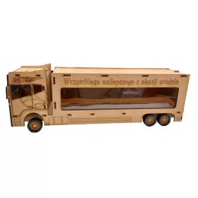    Wasserwagen TIR Geschenk-LKW-Verpackung zum Geburtstag des Fahrers 40-50