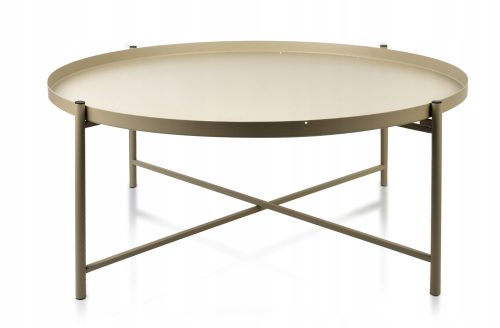  Mondex HTOP7273 Couchtisch 21 oval 76,5 x 76,5 x 32 cm gold
