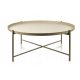  Mondex HTOP7273 Couchtisch 21 oval 76,5 x 76,5 x 32 cm gold