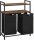 Wäschekörbe und -behälter Regal mit Wäschekörben Vasagle BLH211B01 2x46 l schwarzbraun