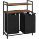 Wäschekörbe und -behälter Regal mit Wäschekörben Vasagle BLH211B01 2x46 l schwarzbraun