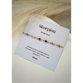  Sternzeichen-Armband Skorpion, vergoldet