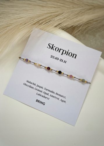  Sternzeichen-Armband Skorpion, vergoldet