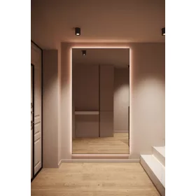    LED-Beleuchtungsspiegel 100 x 60 cm Wandmontage Rechteckiger Kleiderschrank Badezimmer