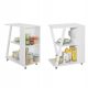  SoBuy weißer Küchenschrank 60 x 38 x 77 cm, Frontfarbe: Weiß
