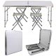 Tisch für Garten und Terrasse - GardenLine Touristentisch 60 x 120 x 70 cm weiß