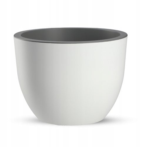  Kadax Blumentopf 34,5 cm x 34,5 cm, weißer und grauer Kunststoff