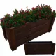  Blumentopf DAISY 80 cm x 30 x 34 cm, Holztöne in Braun und Beige