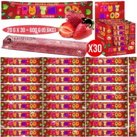   FRUIT MOOD Erdbeer-Fruchtriegel - Natürlich, Vegan & Glutenfrei (600g Packung)