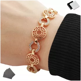    SCHÖNES GRIECHISCHES DAMENARMBAND AUS GOLD MIT 18K ZIRKONIA ALS GESCHENK + KOSTENLOS