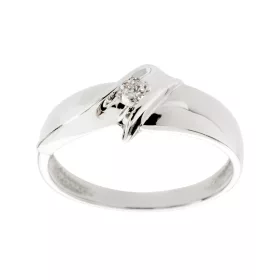  RING AUS WEISSGOLD 585 mit DIAMANT 0,08 ct