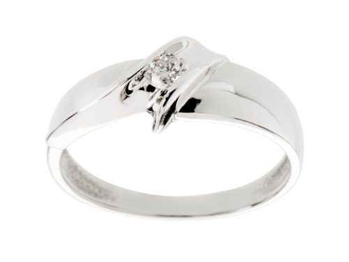  RING AUS WEISSGOLD 585 mit DIAMANT 0,08 ct