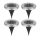  Led-Lux Solarlampe, Silber, 13 cm, 4 Stk.