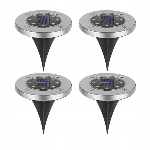  Led-Lux Solarlampe, Silber, 13 cm, 4 Stk.
