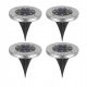  Led-Lux Solarlampe, Silber, 13 cm, 4 Stk.