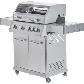    GAS-GARTENGRILL MIT GLAS 5 BRENNER 4+1 14,2KW GUSSEISENROST YATO