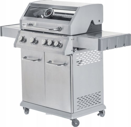  GAS-GARTENGRILL MIT GLAS 5 BRENNER 4+1 14,2KW GUSSEISENROST YATO