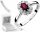  RUBIN UND DIAMANTEN RING 585 KOSTENLOSE GRAVUR